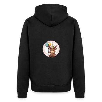 Orignal Anniversaire Bébé - Veste à capuche bio Premium Unisexe - noir - Dos - Nico (187cm)