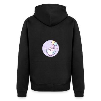Colombe oiseau anniversaire bébé - Veste à capuche bio Premium Unisexe - noir - Dos - Nico (187cm)