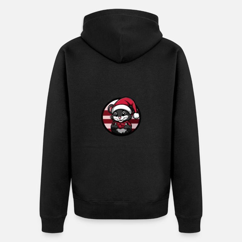 Souris Noël Noël - Veste à capuche bio Premium Unisexe - noir