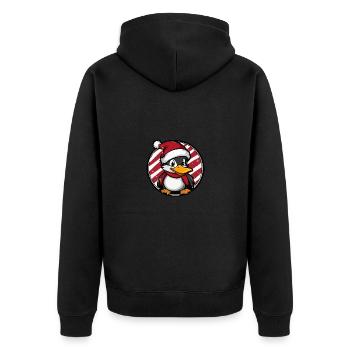 Noël de canard Noël - Veste à capuche bio Premium Unisexe - noir - Dos - Nico (187cm)