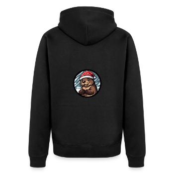 Castor Noël Noël - Veste à capuche bio Premium Unisexe - noir - Dos - Nico (187cm)
