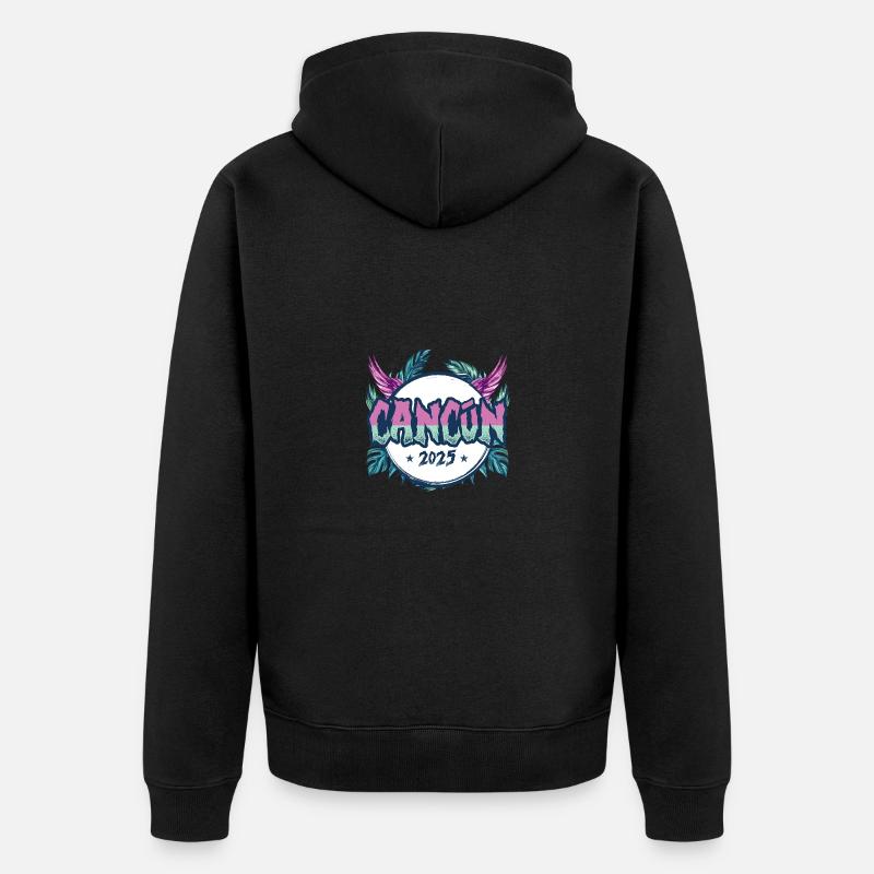 Vacances Cancun 2025 - Veste à capuche bio Premium Unisexe - noir