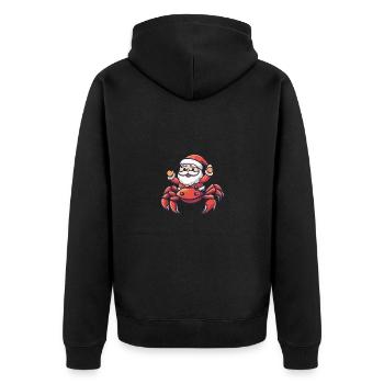 Crabe Crabe Père Noël - Veste à capuche bio Premium Unisexe - noir - Dos - Nico (187cm)