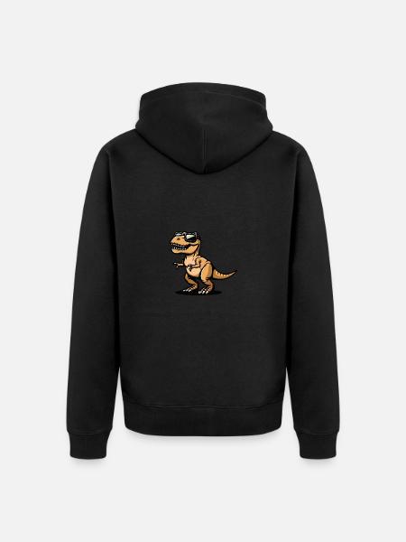 Dinosaur T-Rex Animal - Unisex Premium Organic Zip Hoodie - black