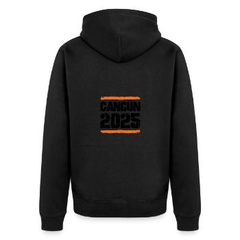Cancun 2025 Team - Unisex Premium Organic Zip Hoodie - black - Back - Nico (187cm)