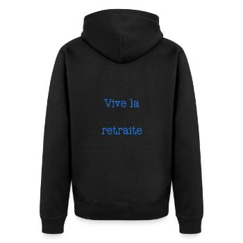 RETRAITE. RETRAITE. RETRAITEE. SENIOR. MAMIE. PAPY - Veste à capuche bio Premium Unisexe - noir - Dos - Nico (187cm)