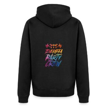 Teneriffa Party Crew Bunt - Unisex Premium Bio Zip Hoodie - Schwarz - Hinten - Nico (187cm)