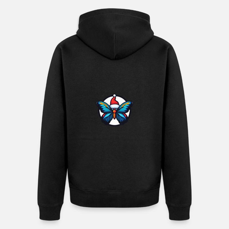 Noël Papillon Noël - Veste à capuche bio Premium Unisexe - noir