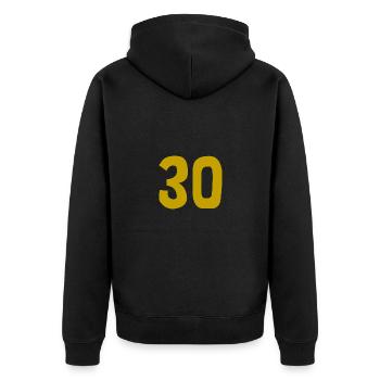 30. 30 ANS. 30e ANNIVERSAIRE. ANNIVERSAIRE 30 ANS. - Veste à capuche bio Premium Unisexe - noir - Dos - Nico (187cm)
