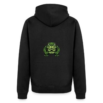 Muscle de la grenouille Fitness - Veste à capuche bio Premium Unisexe - noir - Dos - Nico (187cm)