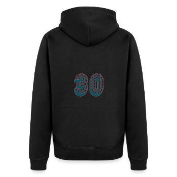 HAPPY BIRTHDAY. JOYEUX ANNIVERSAIRE. ANNIVERSAIRE. - Veste à capuche bio Premium Unisexe - noir - Dos - Nico (187cm)