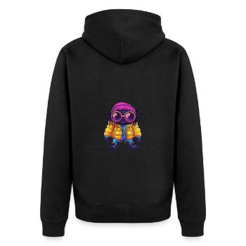 Tarentule Hiver - Veste à capuche bio Premium Unisexe - noir - Dos - Nico (187cm)