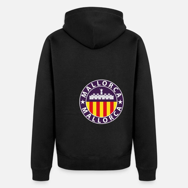 Mallorca - Unisex Premium Bio Zip Hoodie - Schwarz