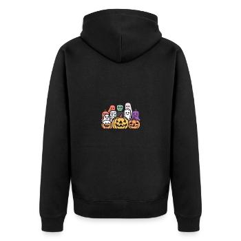 Halloween Party Comic - Unisex Premium Organic Zip Hoodie - black - Back - Nico (187cm)