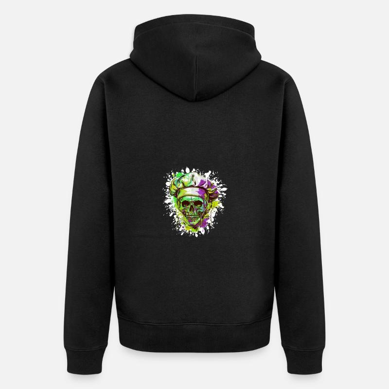 Crâne de chef - Veste à capuche bio Premium Unisexe - noir