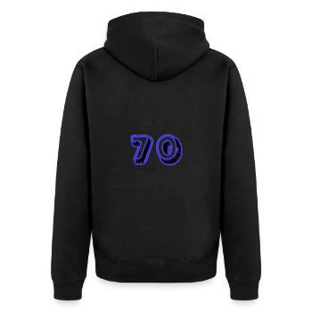 70. 70 ANS. 70e ANNIVERSAIRE. ANNIVERSAIRE 70 ANS. - Veste à capuche bio Premium Unisexe - noir - Dos - Nico (187cm)