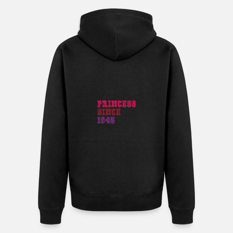 1945 Anniversaire Princesse - Veste à capuche bio Premium Unisexe - noir