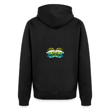Burger de Noël - Veste à capuche bio Premium Unisexe - noir - Dos - Nico (187cm)
