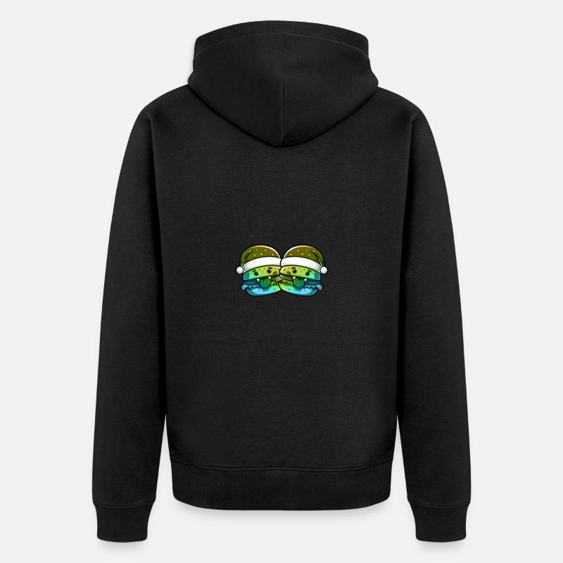 Burger de Noël - Veste à capuche bio Premium Unisexe - noir