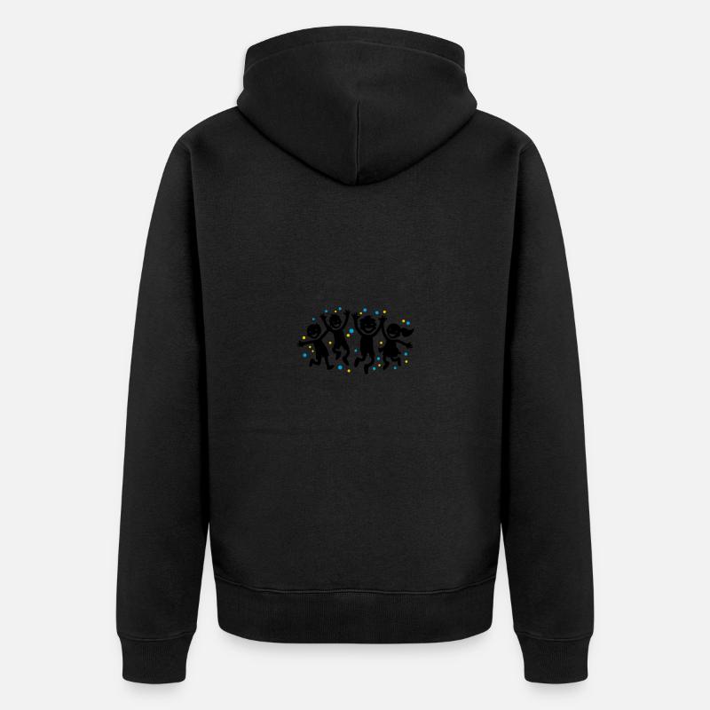 Enfants Joie Maternelle - Veste à capuche bio Premium Unisexe - noir
