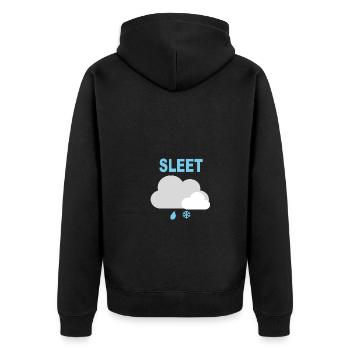 SLEET - Graupel - Unisex Premium Organic Zip Hoodie - black - Back - Nico (187cm)