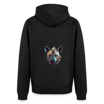 Bad Hyena - Unisex Premium Bio Zip Hoodie - Schwarz - Hinten - Nico (187cm)