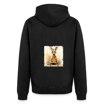 mignon kangourou - Veste à capuche bio Premium Unisexe - noir - Dos - Nico (187cm)