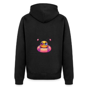 Ant Comic Cool - Unisex Premium Organic Zip Hoodie - black - Back - Nico (187cm)