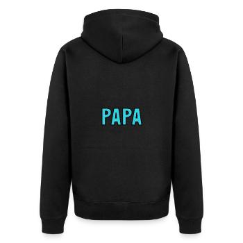 BONNE FÊTE PAPA. PAPA. FÊTE DES PÈRES. PÈRE - Veste à capuche bio Premium Unisexe - noir - Dos - Nico (187cm)