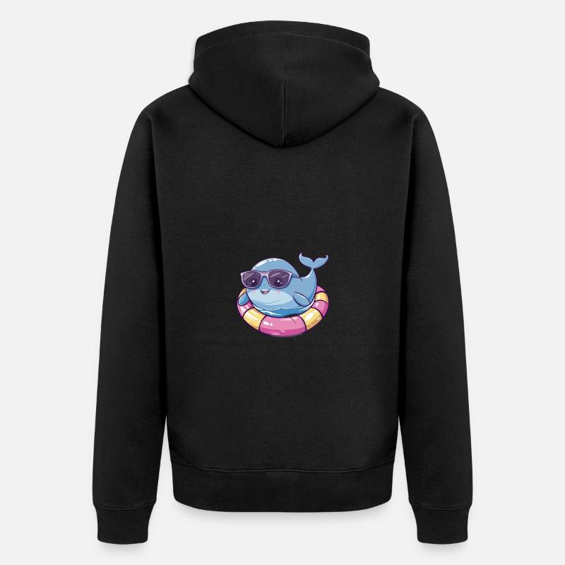 Wal Comic Cool - Unisex Premium Bio Zip Hoodie - Schwarz