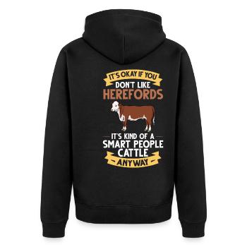 Hereford Vache Bovins Bull Élevage bovin Agriculteur - Veste à capuche bio Premium Unisexe - noir - Dos - Nico (187cm)