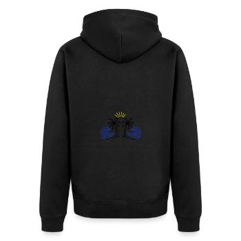 Ile Mer Soleil - Veste à capuche bio Premium Unisexe - noir - Dos - Nico (187cm)