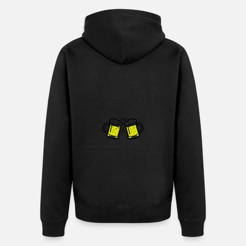 Toast à la bière Cheers - Veste à capuche bio Premium Unisexe - noir