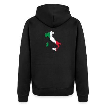Italy gift for proud Italians - Unisex Premium Organic Zip Hoodie - black - Back - Nico (187cm)