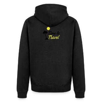 time to travel - Veste à capuche bio Premium Unisexe - noir - Dos - Nico (187cm)