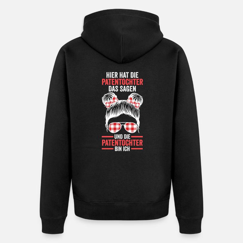 Patentochter - Unisex Premium Bio Zip Hoodie - Schwarz