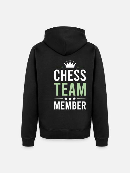 Chess Team - Unisex Premium Organic Zip Hoodie - black