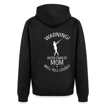 Stabdänzerin Design für Majorette - Unisex Premium Bio Zip Hoodie - Schwarz - Hinten - Nico (187cm)