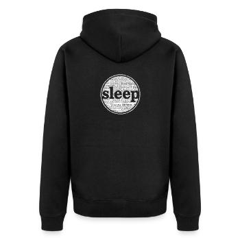 Dormir - Veste à capuche bio Premium Unisexe - noir - Dos - Nico (187cm)