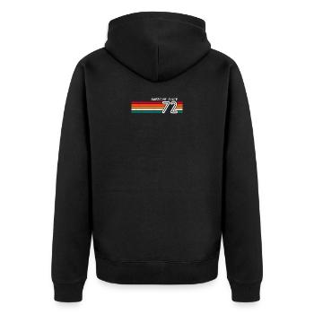 Toll seit 1972 Geschenke zum 51. Geburtstag 51 Jahre - Unisex Premium Bio Zip Hoodie - Schwarz - Hinten - Nico (187cm)