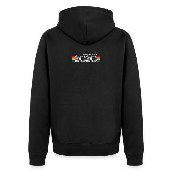 Awesome Since 2020 3rd Birthday Gifts 3 Years Old - Unisex Premium Organic Zip Hoodie - black - Back - Nico (187cm)
