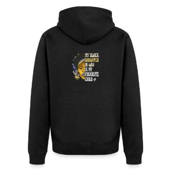 Ma belle-fille noire est mon enfant préféré - - Veste à capuche bio Premium Unisexe - noir - Dos - Nico (187cm)