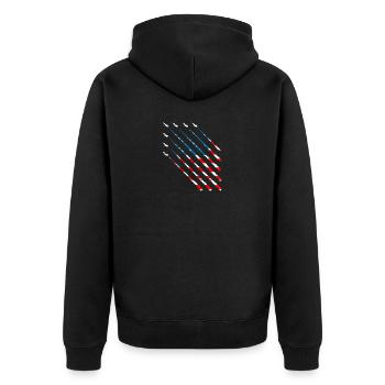 4th of July Patriotic Shirts For Mem - USA - Unisex Premium Organic Zip Hoodie - black - Back - Nico (187cm)