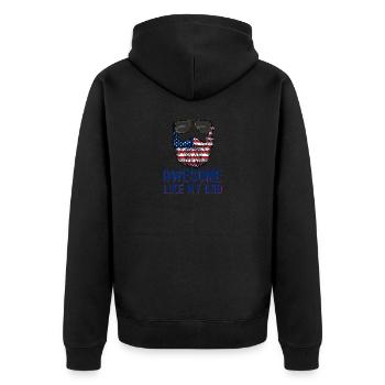 Dad Bruh Beard Daddy Awesome like my Dad 4th of - Unisex Premium Organic Zip Hoodie - black - Back - Nico (187cm)