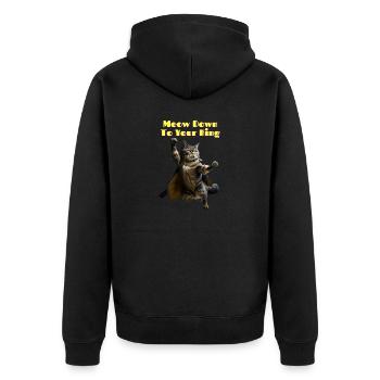 Miaulement vers votre roi III - Veste à capuche bio Premium Unisexe - noir - Dos - Nico (187cm)