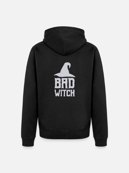 Halloween - BAD WITCH - Unisex Premium Bio Zip Hoodie - Schwarz