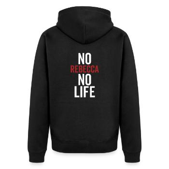 Pas de Rebecca Pas de vie - Veste à capuche bio Premium Unisexe - noir - Dos - Nico (187cm)