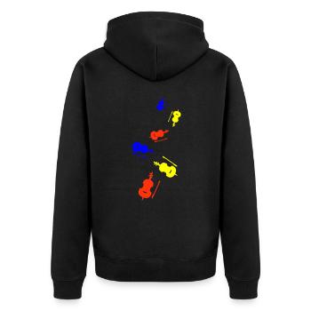 Instrument de violon - Veste à capuche bio Premium Unisexe - noir - Dos - Nico (187cm)