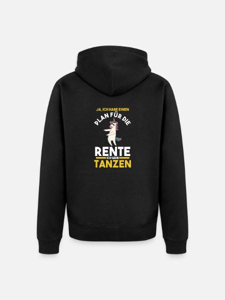Tanzen Party Musik Ruhestand Rente Einhorn Tänzer - Unisex Premium Bio Zip Hoodie - Schwarz