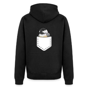 Observation des oiseaux mésanges - Veste à capuche bio Premium Unisexe - noir - Dos - Nico (187cm)